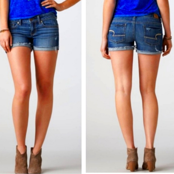AE STRETCH MIDI SHORTS - Picture 1 of 8